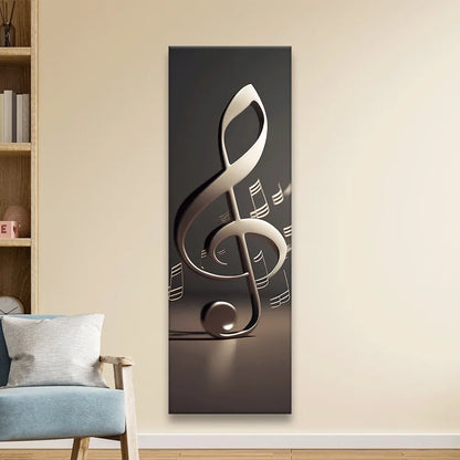 Poster 3D Violinschlüssel Panorama Hoch