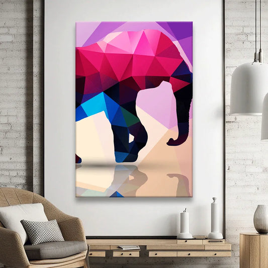 Acrylbild abstrakter Elephant Hochformat