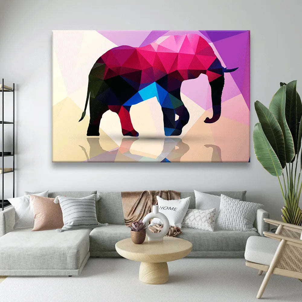 LED Bild abstrakter Elephant Querformat