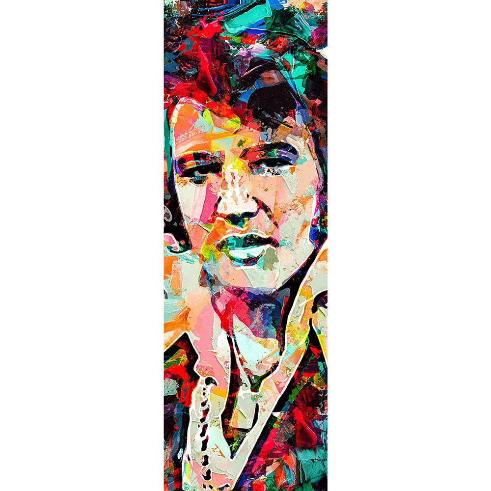 Acrylbild abstraktes Portrait von Elvis Presley Panorama Hoch