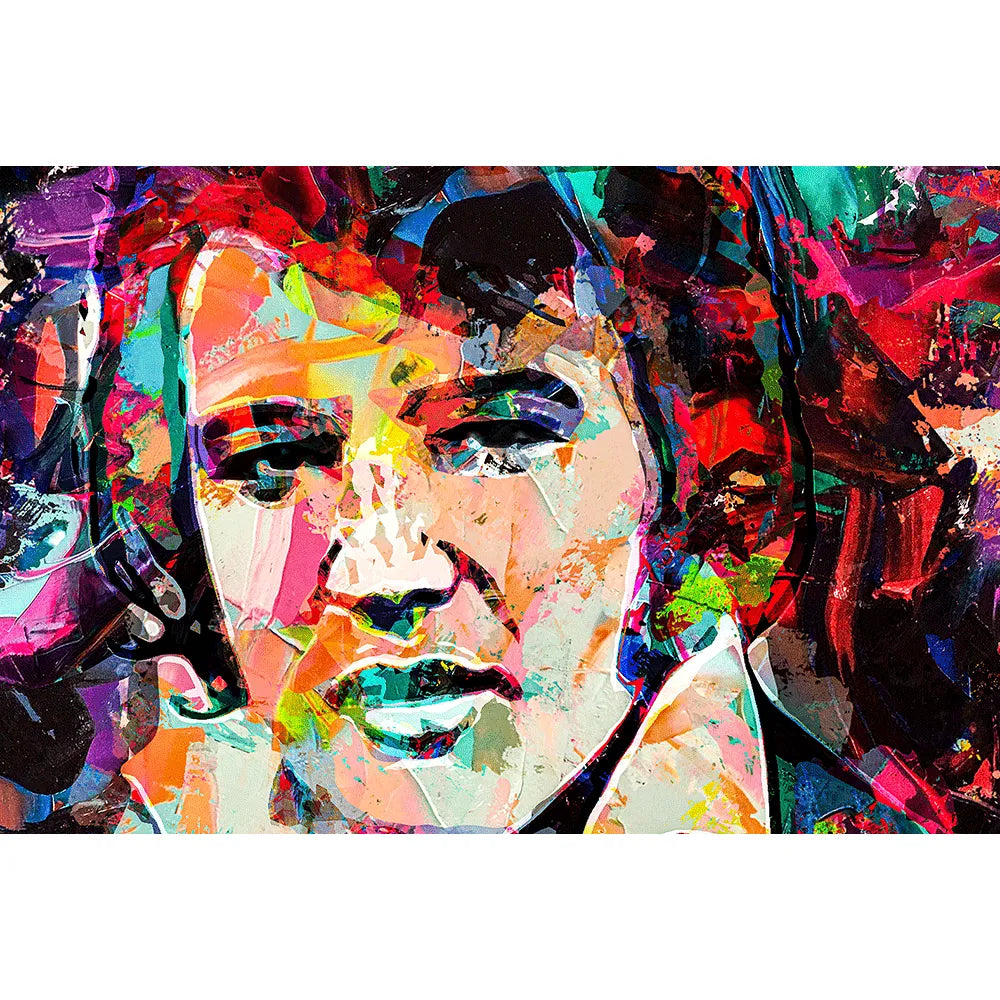 Acrylbild abstraktes Portrait von Elvis Presley Querformat