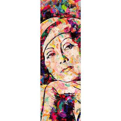 Acrylbild abstraktes Portrait von Greta Garbo Panorama Hoch