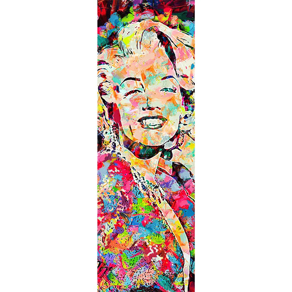 Acrylbild abstraktes Portrait von Marylin Monroe Panorama Hoch