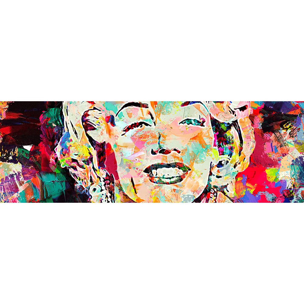 Acrylbild abstraktes Portrait von Marylin Monroe Panorama Quer