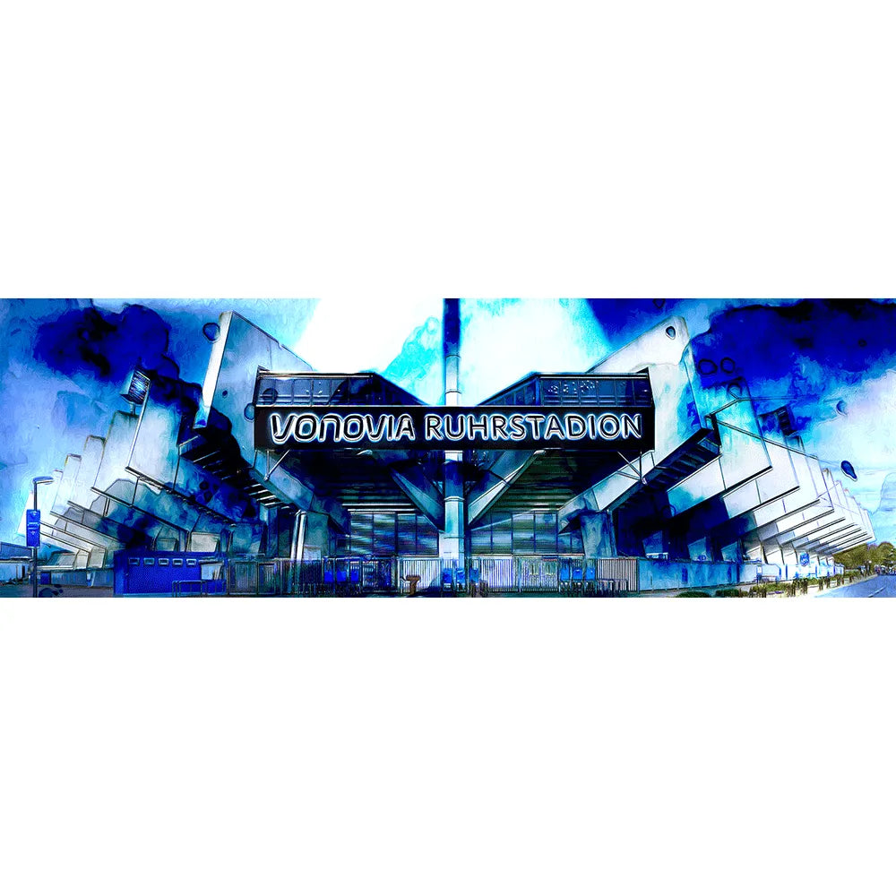 Poster abstraktes Vonovia Ruhrstadion Panorama Quer