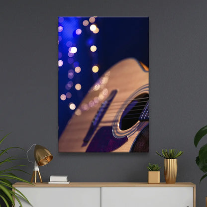 Acrylbild Akustik Gitarre Hochformat