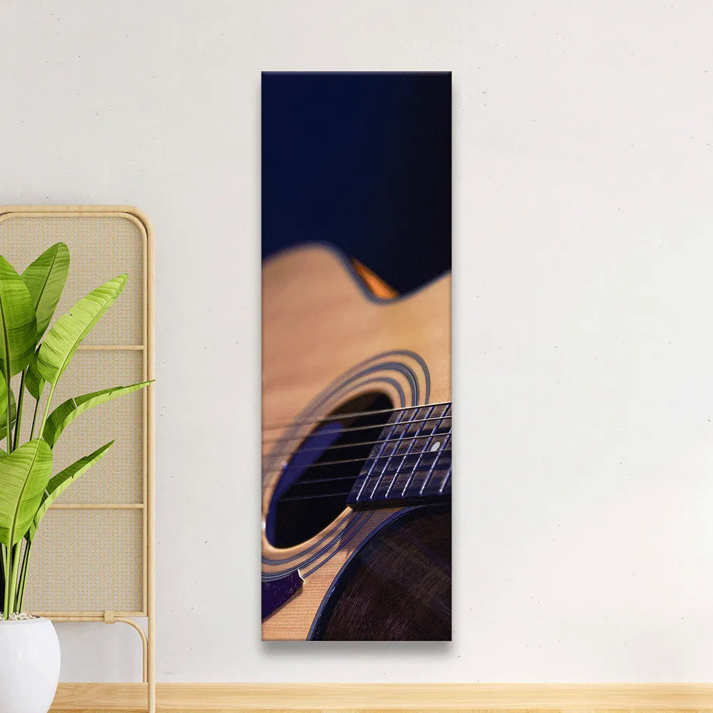 Acrylbild Akustik Gitarre Panorama Hoch