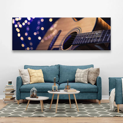 Acrylbild Akustik Gitarre Panorama Quer