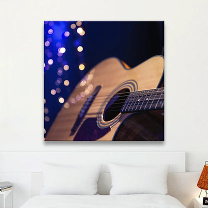 Acrylbild Akustik Gitarre Quadrat