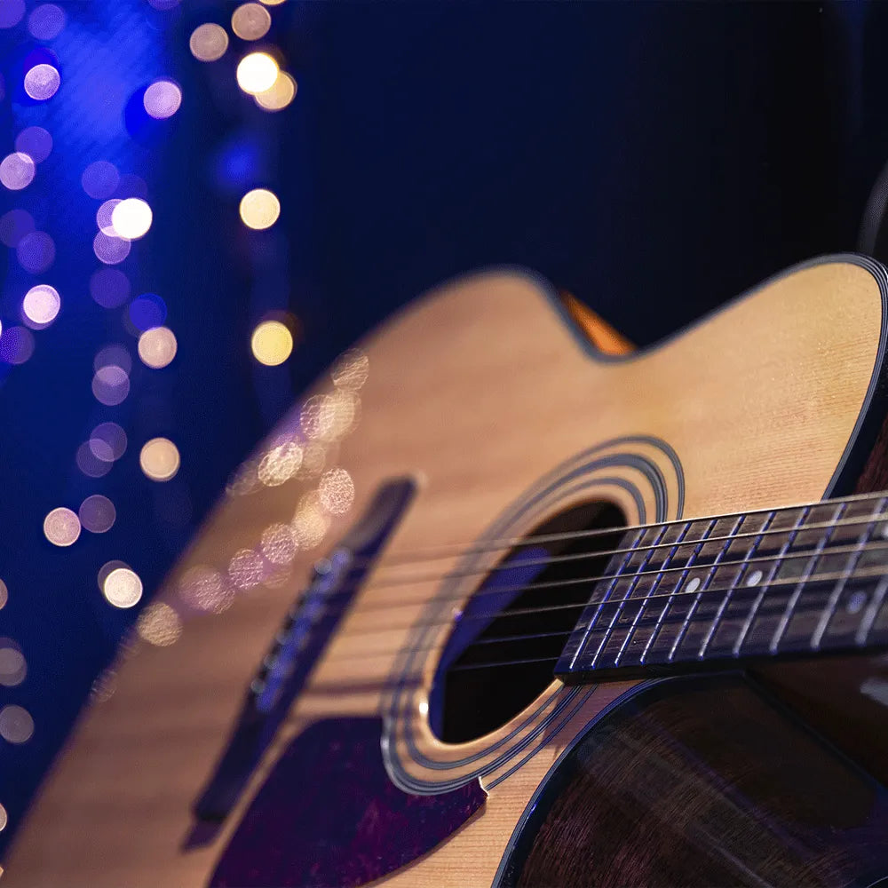 Leinwandbild Akustik Gitarre Quadrat