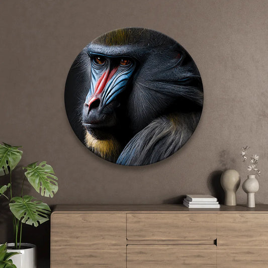 Alugebürstet anmutiger Mandrill Kreis