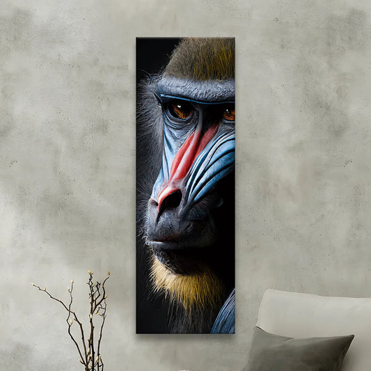 Acrylbild anmutiger Mandrill Panorama Hoch