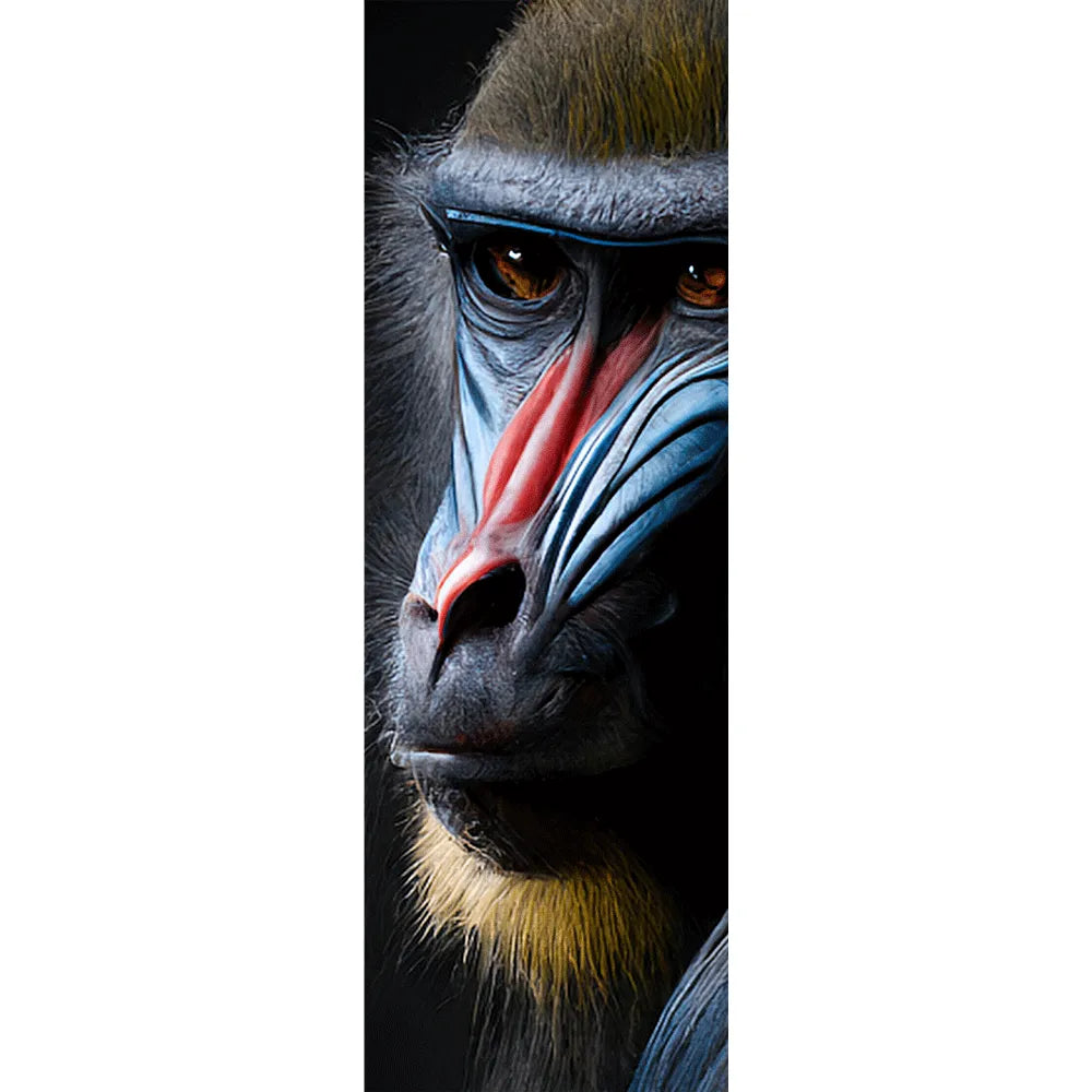 Acrylbild anmutiger Mandrill Panorama Hoch