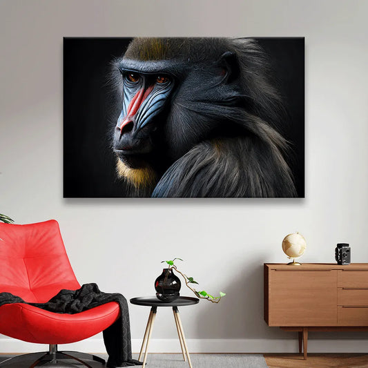 Leinwandbild anmutiger Mandrill Querformat