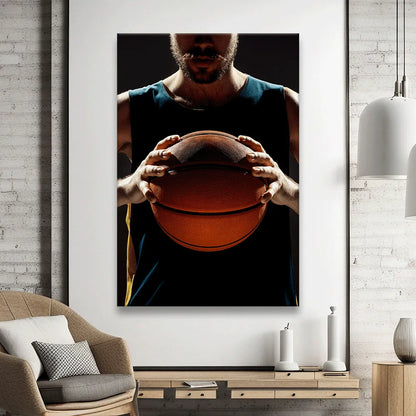 Acrylbild Basketball Spieler Hochformat