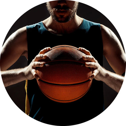 Aludibondbild Basketball Spieler Kreis