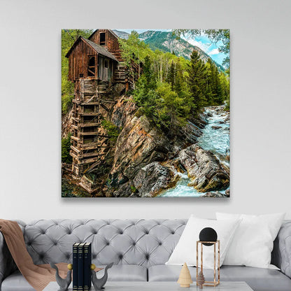 Aludibondbild Berglandschaft Quadrat