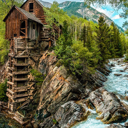 Wechselbild Berglandschaft Quadrat