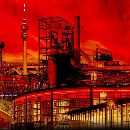 Alugebürstet Dortmund Phoenix West Collage Quadrat