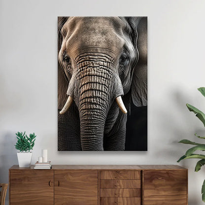 Acrylbild Elefant im Dunkeln Hochformat