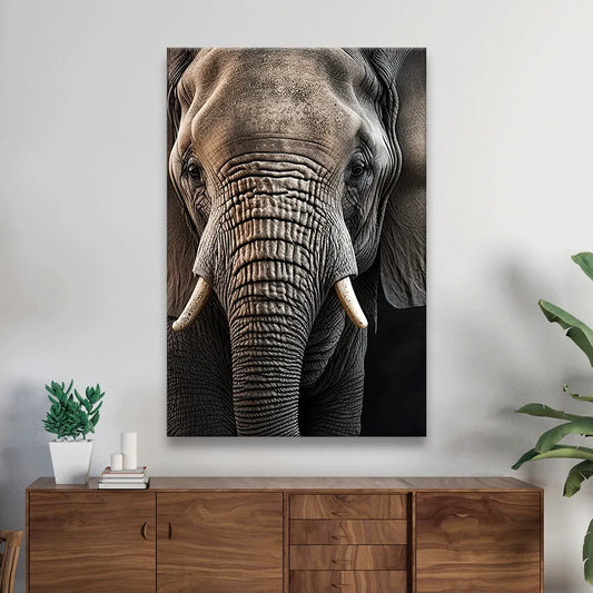 Poster Elefant im Dunkeln Hochformat