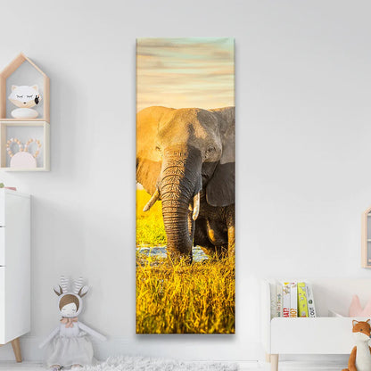 Leinwandbild Elefant Panorama Hoch