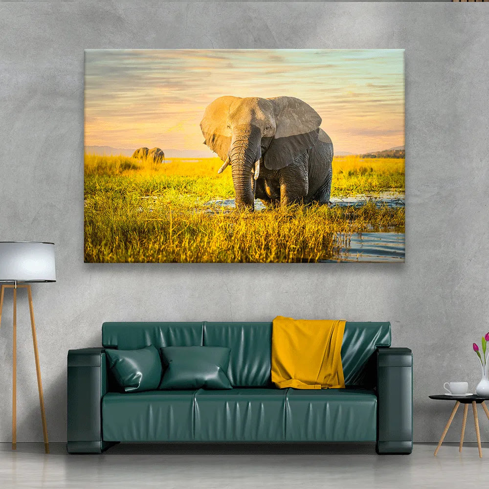 Leinwandbild Elefant Querformat