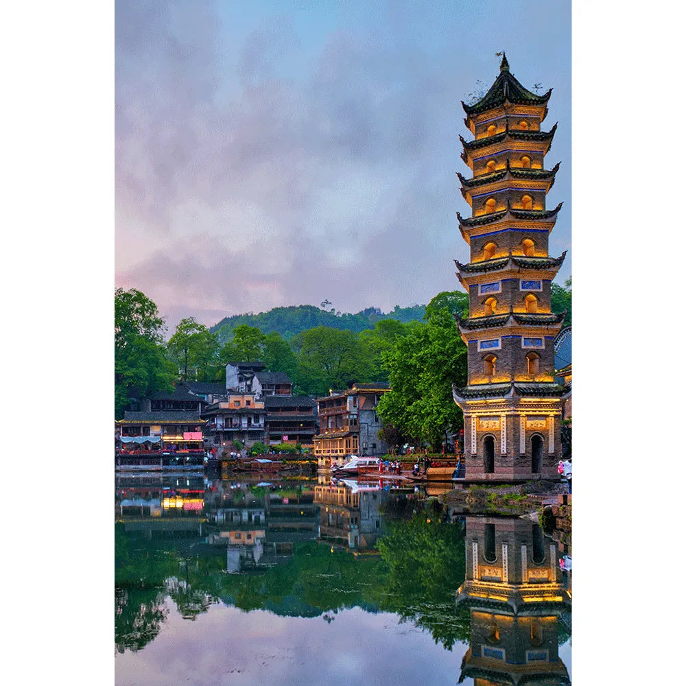 Leinwandbild Fenghuang Hochformat