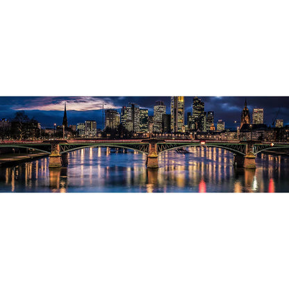 Acrylbild Frankfurt am Main Brücke Panorama Quer