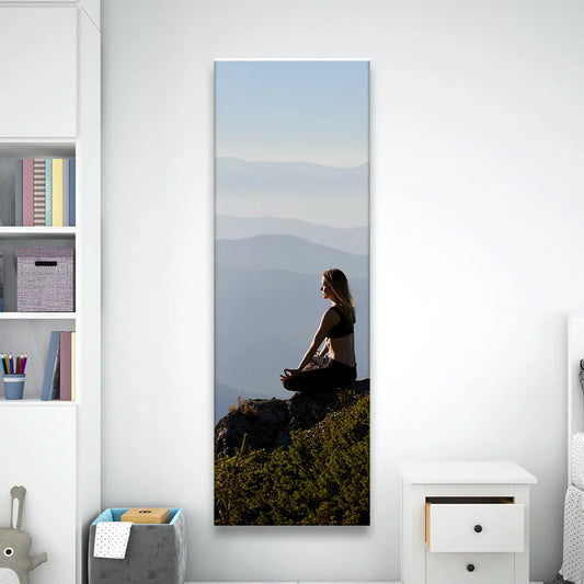 Poster Frau in der Natur Panorama Hoch