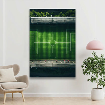 Acrylbild Fußball Stadion Hochformat