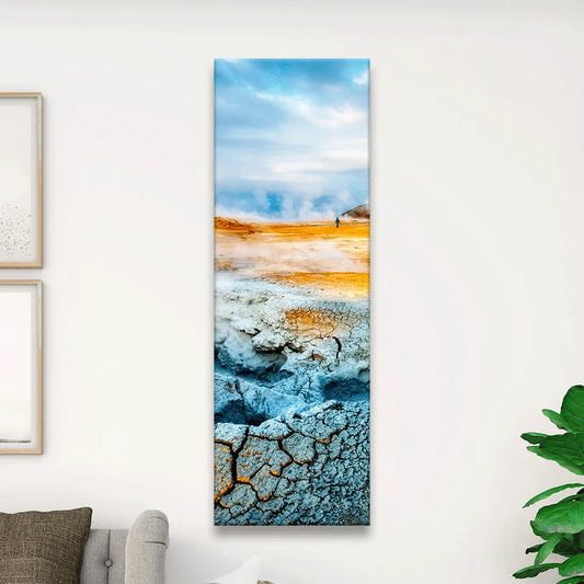 Poster Geysir Island Panorama Hoch