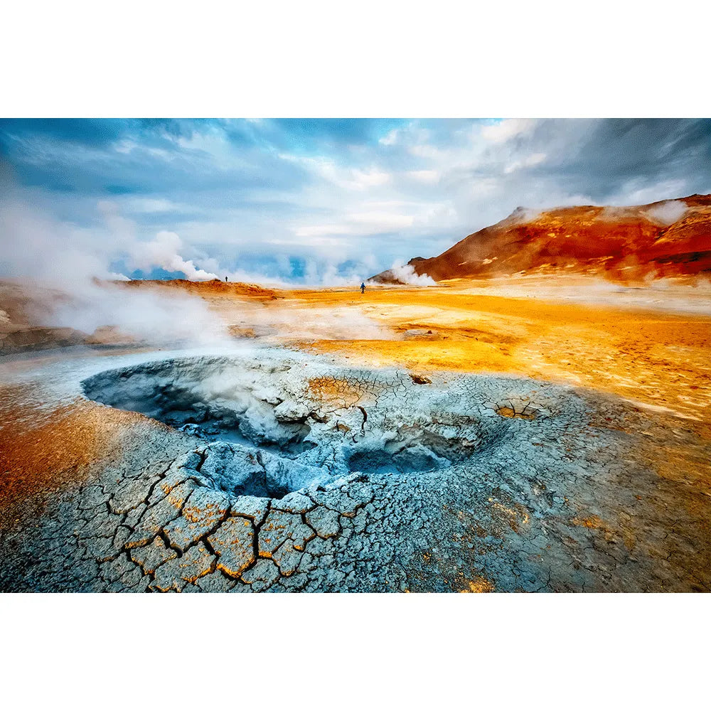 LED Bild Geysir Island Querformat