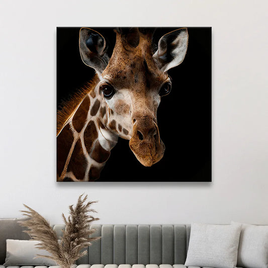 Acrylbild Giraffe Quadrat