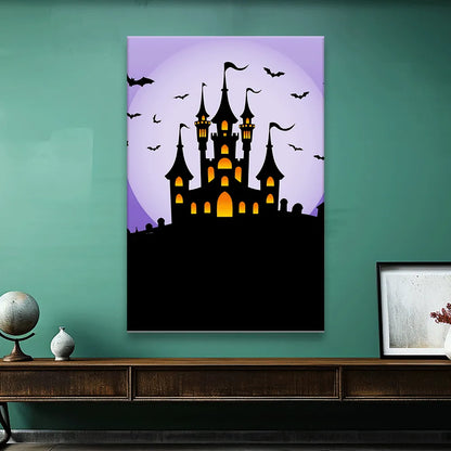 Acrylbild gruseliges Schloss Hochformat