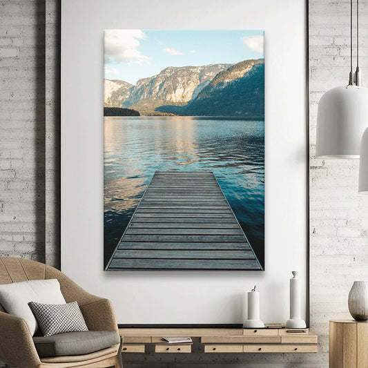 Poster Hallstättersee in Österreich Hochformat