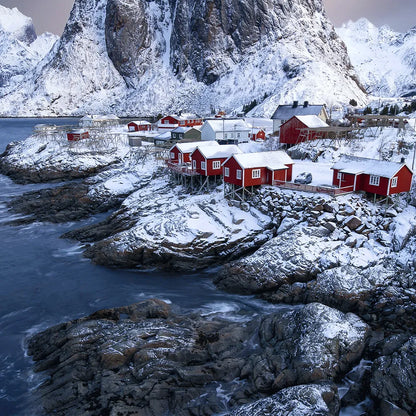 Poster Hamnoy Winter Quadrat