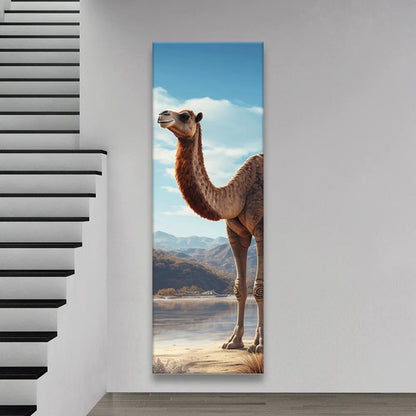 Poster Kamel in der Wildnis Panorama Hoch