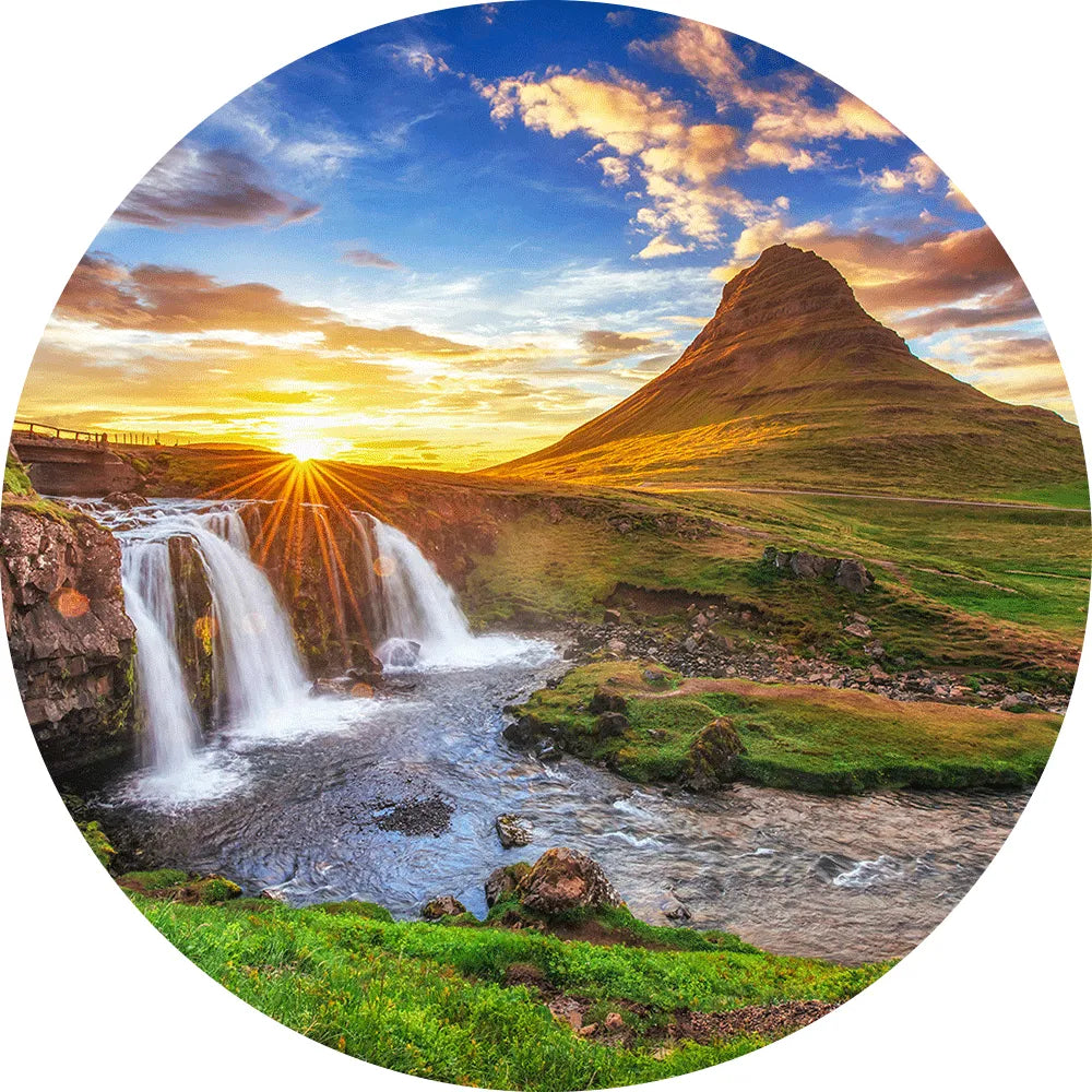 Aludibondbild Kirkjufell Island Kreis