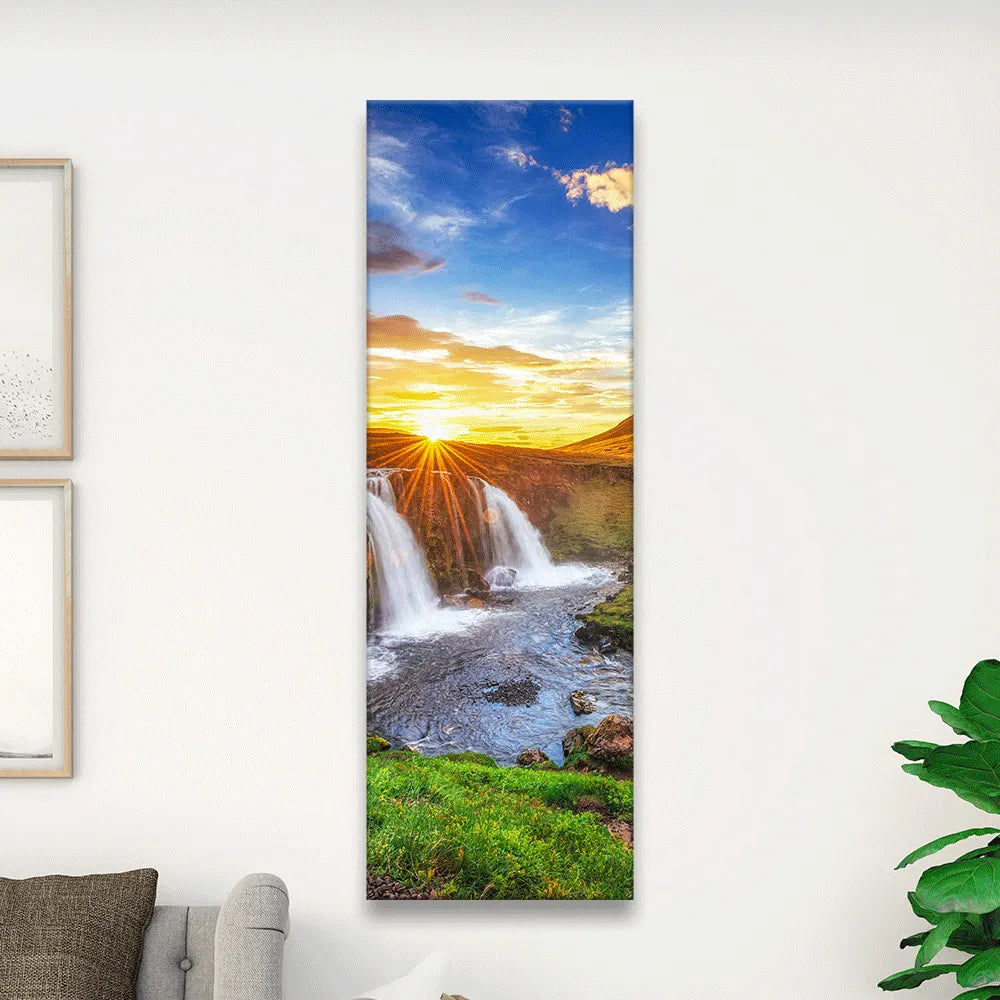 LED Bild Kirkjufell Island Panorama Hoch