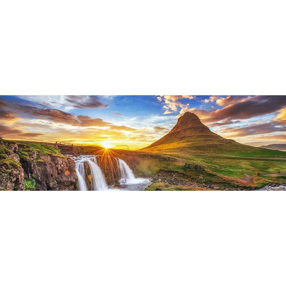 Acrylbild Kirkjufell Island Panorama Quer