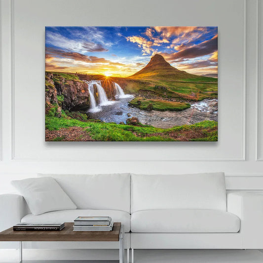 Acrylbild Kirkjufell Island Querformat