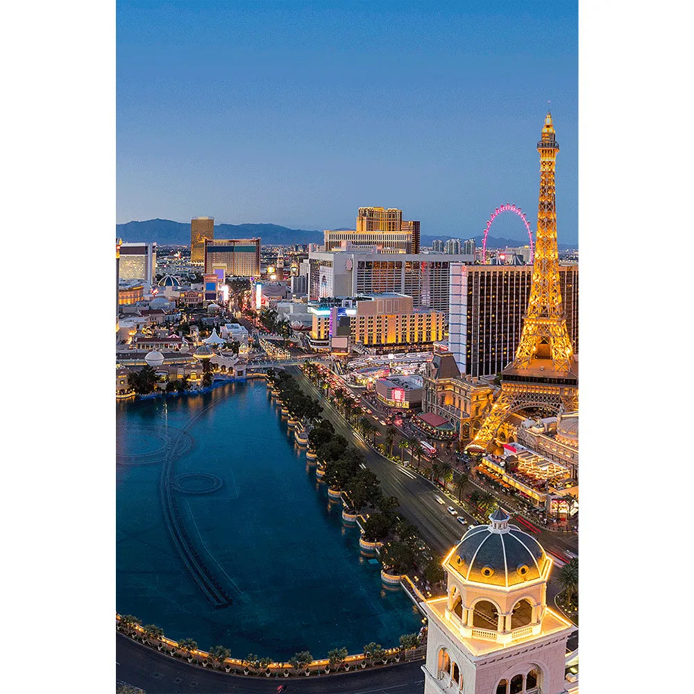 LED Bild Las Vegas City Hochformat