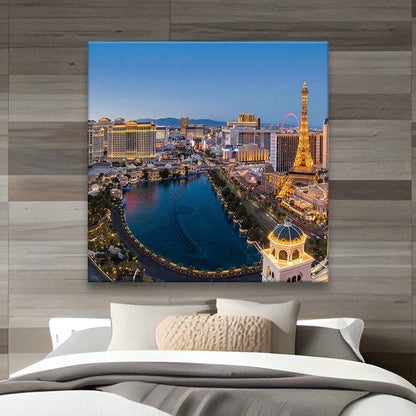 Aludibondbild Las Vegas City Quadrat