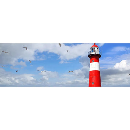 Acrylbild Leuchtturm Nordsee Panorama Quer