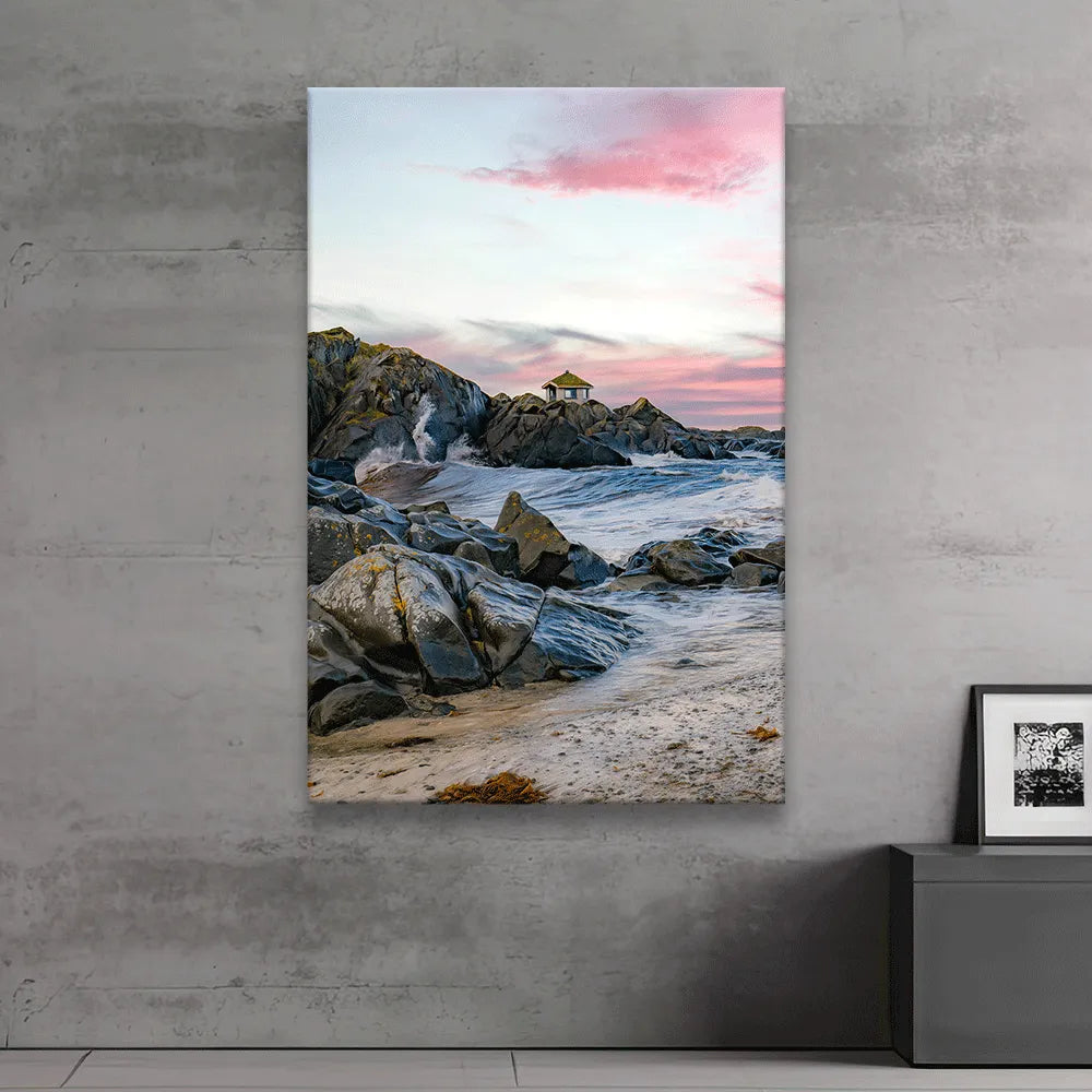 LED Bild Lofoten Gimsoy Hochformat