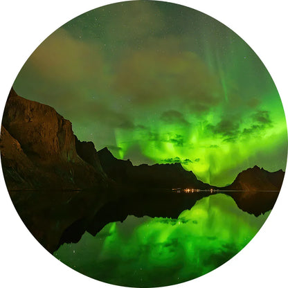 Alugebürstet Lofoten Nordlichter Kreis