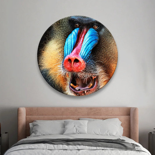 Acrylbild Mandrill Kreis