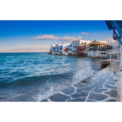 Wechselbild Mykonos Strand Querformat