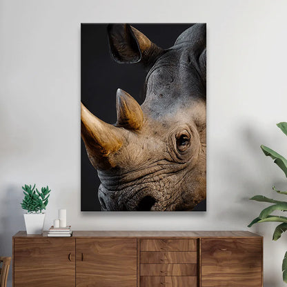 Acrylbild Nashorn Hochformat